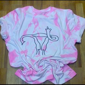 Angry middle finger uterus women’s rights tee